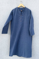 Blue Dobby Kurta