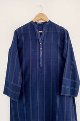 Navy Dobby Kurta