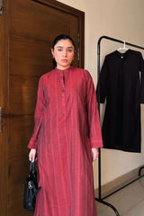 Crimson Dobby Kurta