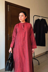 Crimson Dobby Kurta