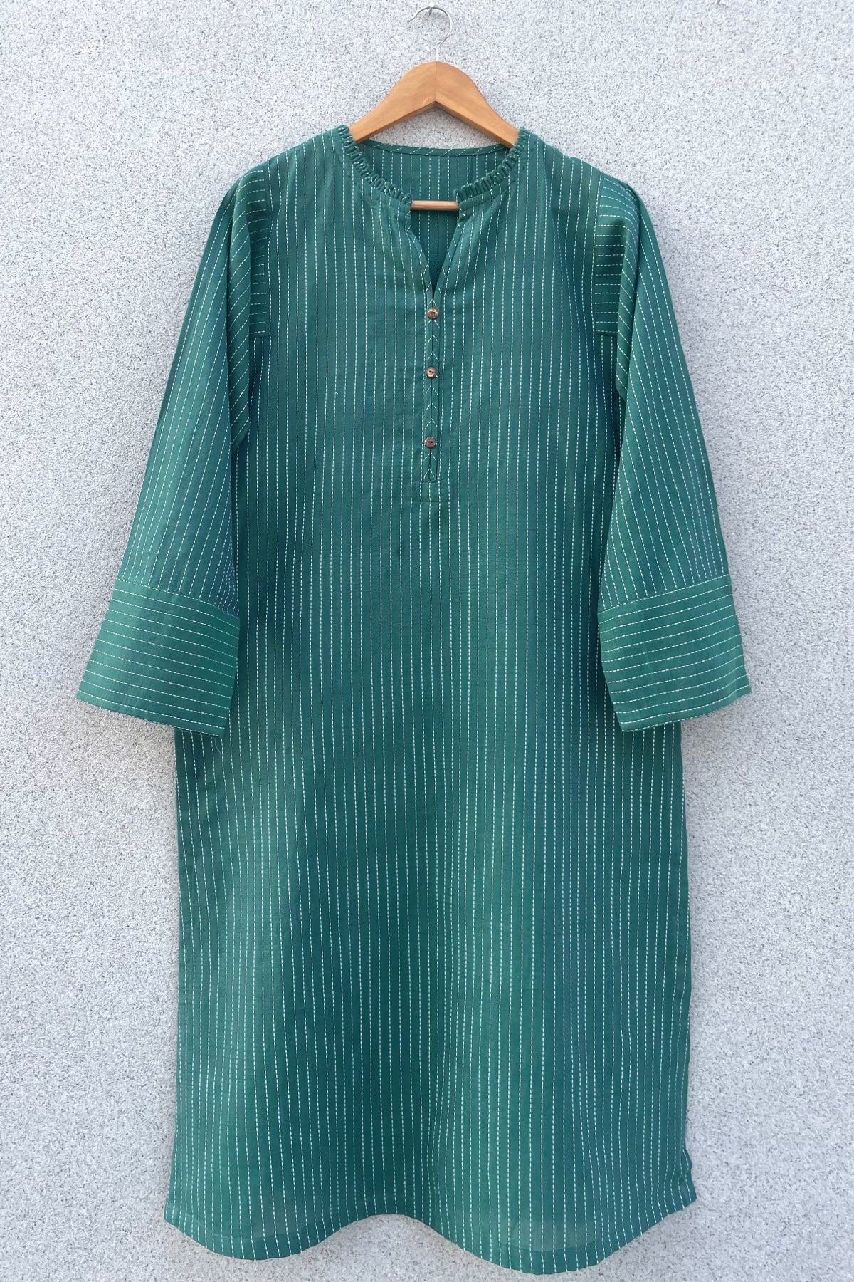 Green Dobby Kurta