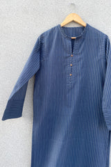 Blue Dobby Kurta