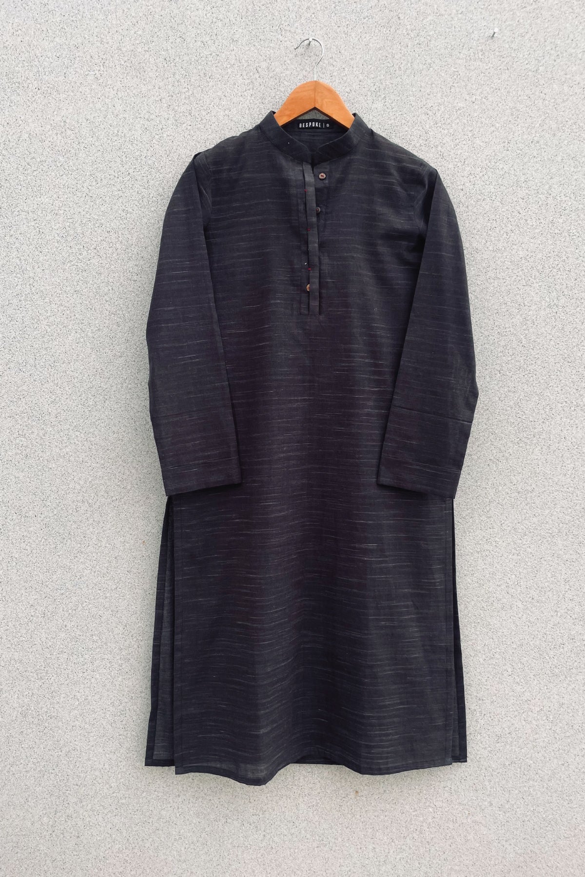Black Textured Kurta