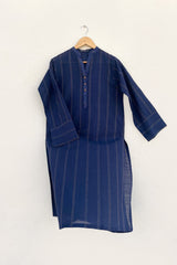 Blue Dobby Kurta