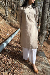 Rozana Kurta- Oyster Gray
