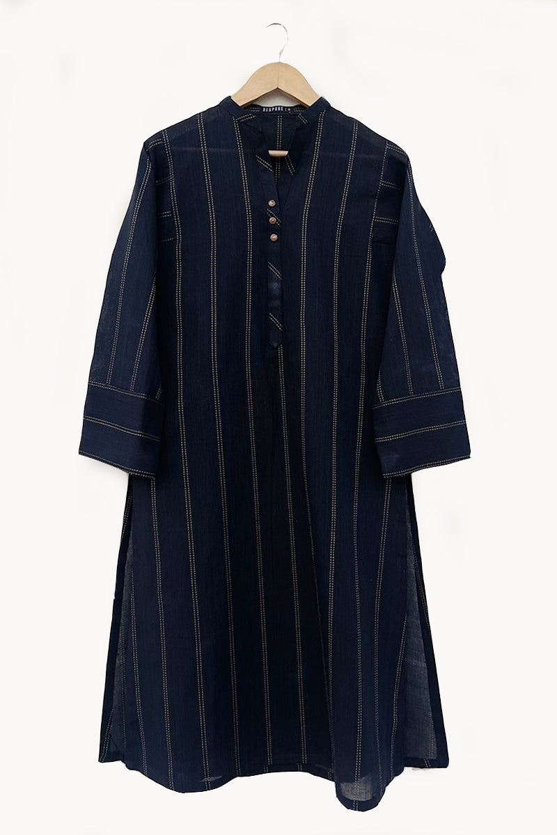 Black Dobby Kurta