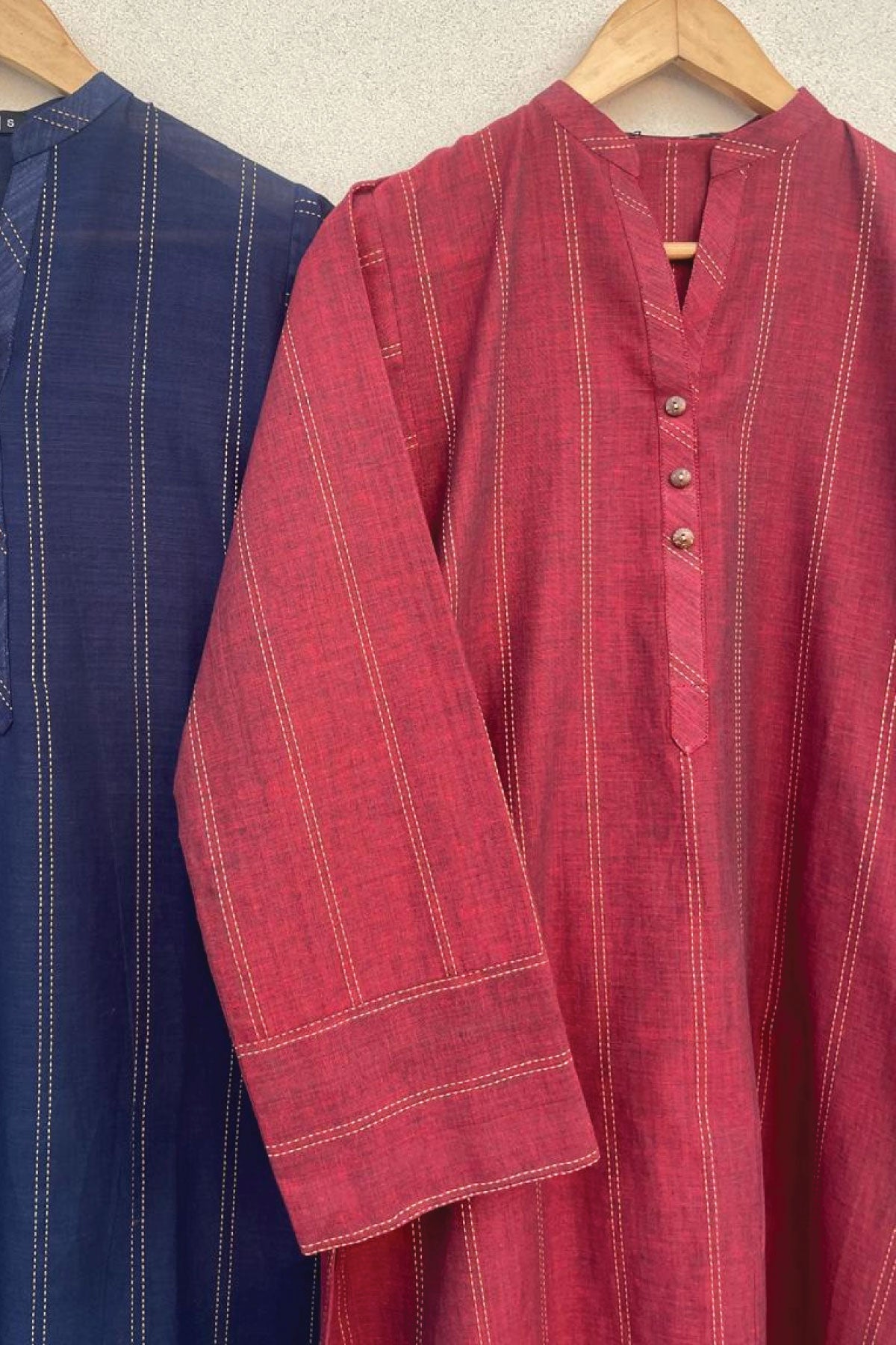 Crimson Dobby Kurta