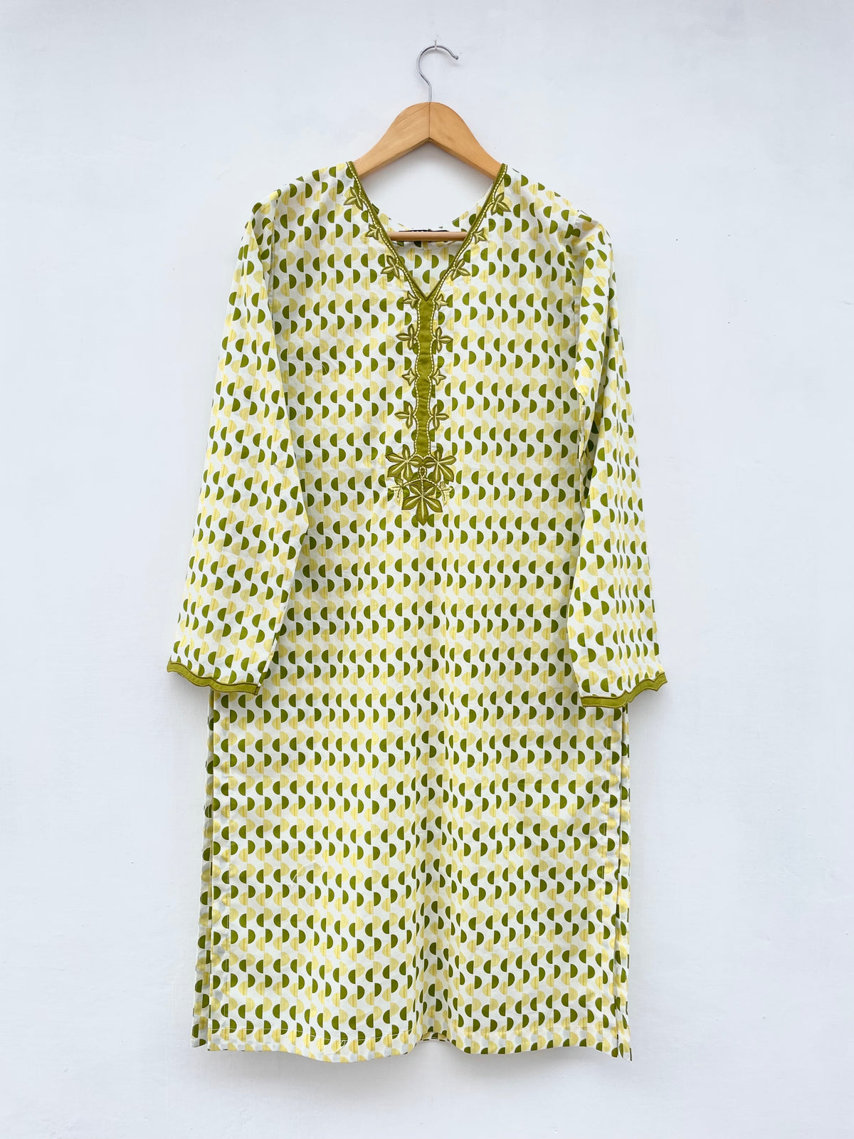 Green Applique Kurta